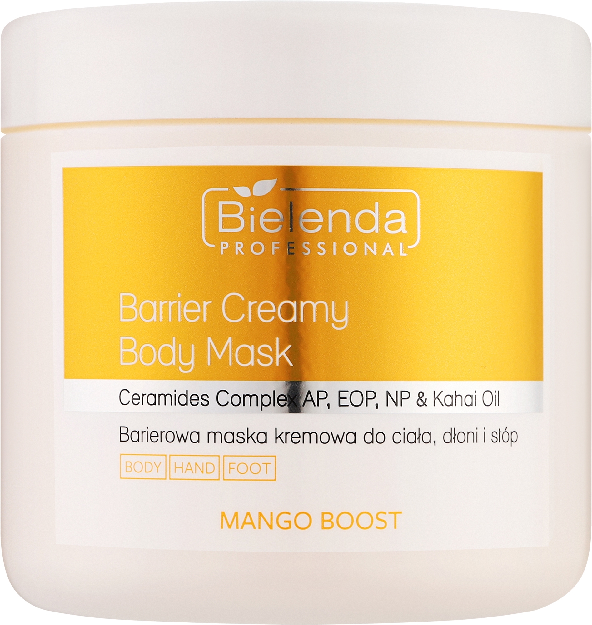 Крем-маска "Бар'єр" для тіла - Bielenda Professional Mango Boost Barrier Creamy Body Mask — фото 600g