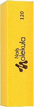 Баф 4-х сторонний 120/120, M-29, желтый - Nails Molekula — фото N1