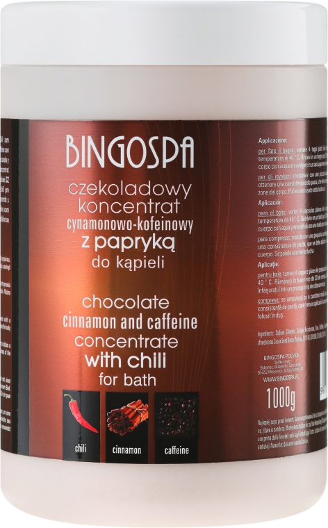 Шоколадний концентрат для ванни "Кориця та кофеїн" - BingoSpa Chocolate Cinnamon and Coffeine Concentrate For Bath — фото N1