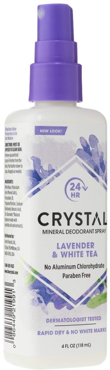 Дезодорант-спрей з ароматом Лаванди і Білого чаю - Crystal Essence Deodorant Body Spray — фото N2