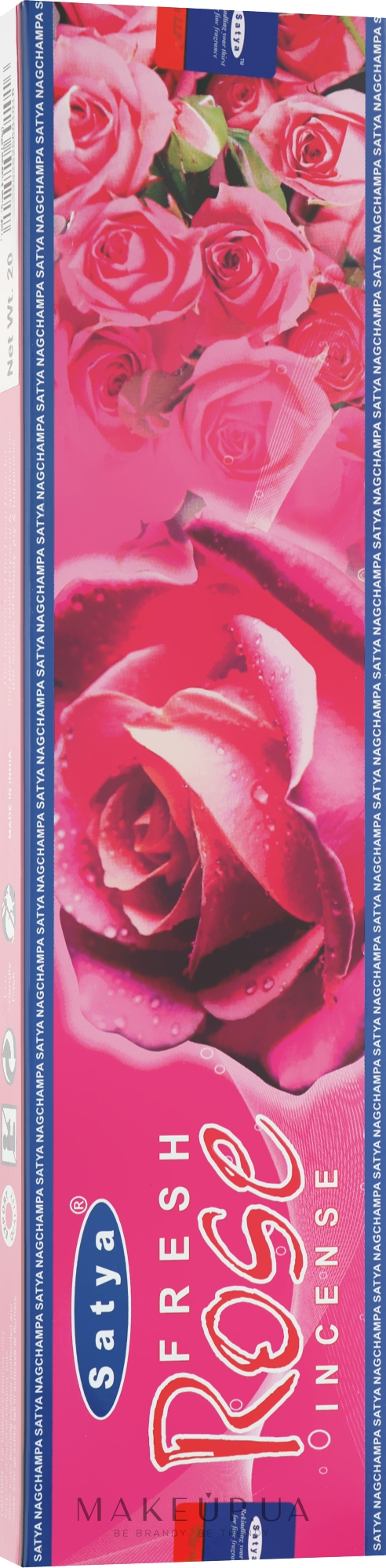 Пахощі "Троянда Сатья" - Satya Fresh Rose Incense — фото 20g