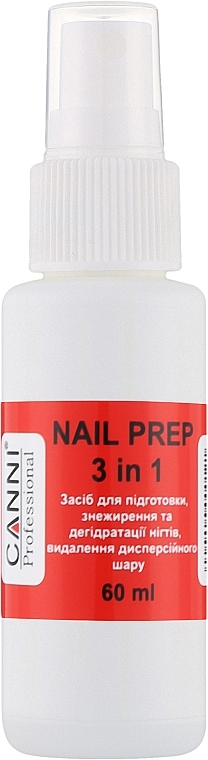 Средство для обезжиривания и дегидратации ногтей, с распылителем - Canni Nail Prep