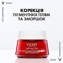 Антивіковий крем для корекції пігментних плям та зморшок, високий ступінь захисту SPF50 - Vichy LiftActiv B3 Anti-Dark Spots Cream SPF50 — фото N5