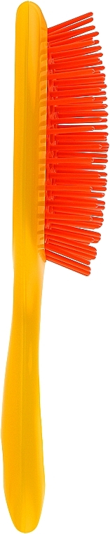 Расческа для волос 17.5 x 7 см, желтая с оранжевым - Janeke Small Superbrush Fluo Yellow Orange — фото N2