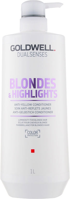 УЦЕНКА Кондиционер против желтизны для осветленных волос - Goldwell Dualsenses Blondes&Highlights Anti-Yellow Conditioner * — фото N3