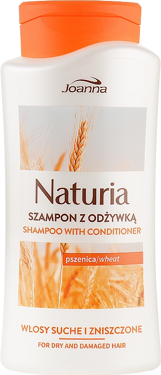 Шампунь-кондиціонер з пшеницею для сухого і фарбованого волосся - Joanna Naturia Shampoo With Conditioner With Wheat