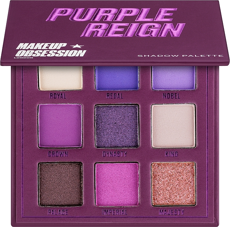 Палетка теней - Makeup Obsession Purple Reign Eyeshadow Palette — фото N1