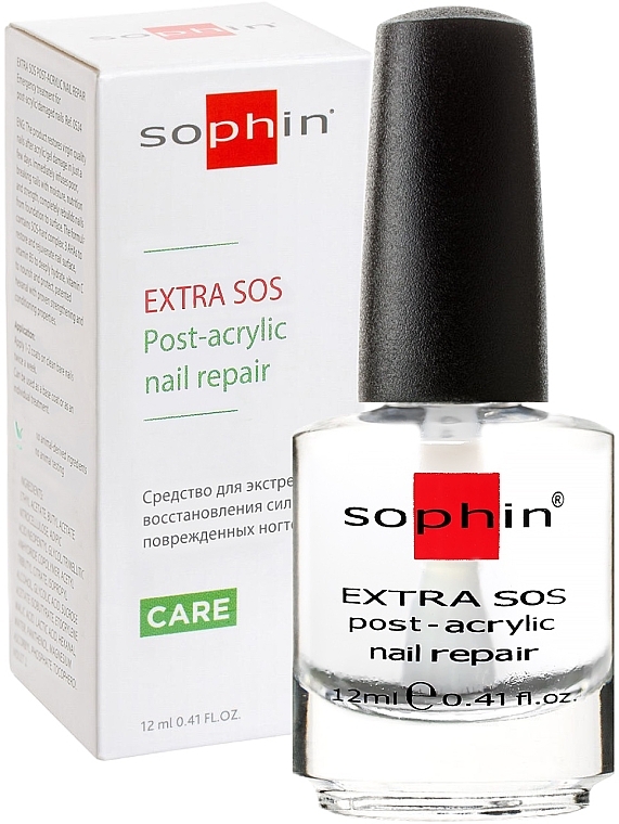 Средство для экстренного восстановления сильно повреждённых ногтей - Sophin Extra SOS Post-Acrylic Nail Repair