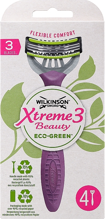Одноразовая бритва, 4 шт. - Wilkinson Sword Xtreme3 Beaury Eco-Green