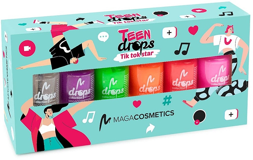 Набор лаков для ногтей - Maga Cosmetics Teen Drops Tik Tok Star V.01 — фото N1