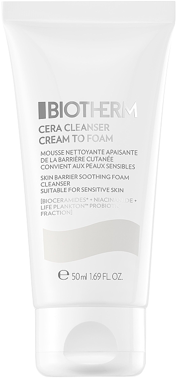 ПОДАРУНОК! Очищувальна крем-пінка для обличчя - Biotherm Cera Cleanser Cream To Foam — фото N1