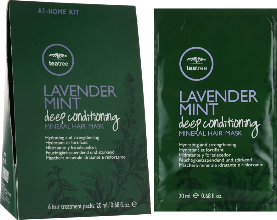 Набор увлажняющих и укрепляющих масок "Лаванда и мята" - Paul Mitchell Tea Tree Lavender Mint Deep Conditioning Mineral Hair Mask Set — фото N1