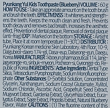 Дитяча зубна паста, 4-12 років - Pyunkang Yul Kids & Baby Toothpaste Blueberry 2 Step — фото N3