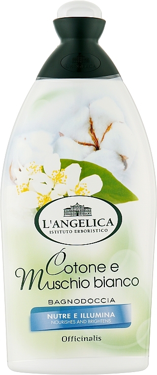 Гель для душу і ванни "Оксамитовий" з білим мускусом і бавовною - L'Angelica Officinalis Bath&Shower Gel — фото N3