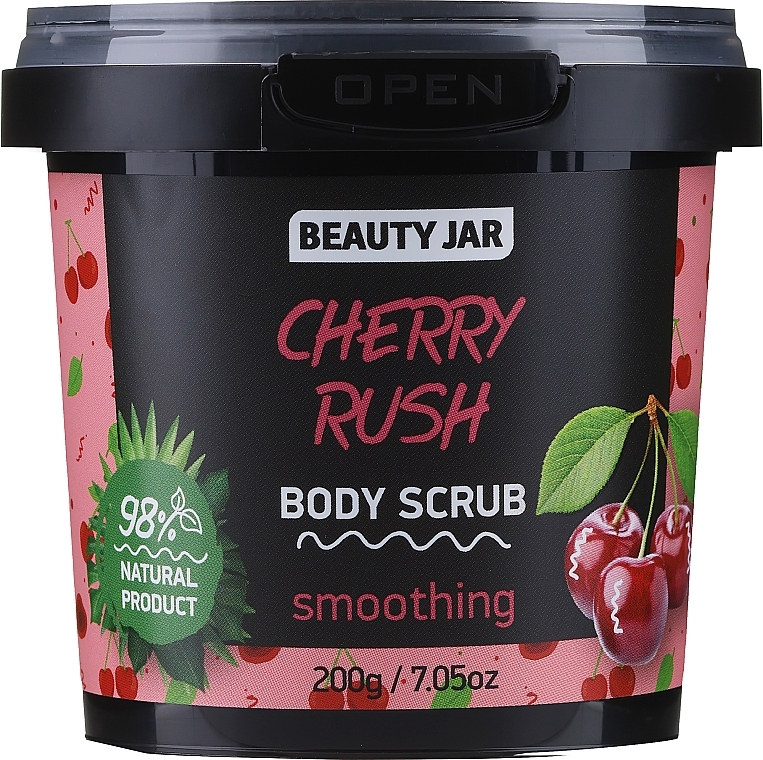 Розгладжувальний скраб для тіла - Beauty Jar Cherry Rush Body Scrub — фото N1