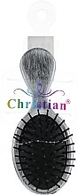 Парфумерія, косметика Гребінець для волосся "Міні", CR-4263, чорно-срібний - Christian