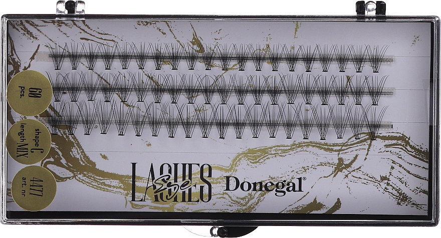 Накладні пучки вій 9,11,13 мм, 4477 - Donegal Eyelashes — фото N1