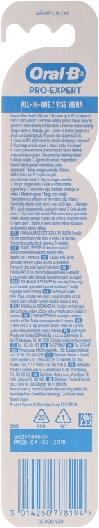 Зубна щітка, 35 м'яка жорсткість, "Усе в одному", сіро-біла - Oral-B Pro-Expert All-In-One Complete 7 — фото N2