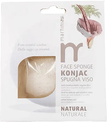 Спонж для умывания конняку, белый - Martini SPA Konjac Face Sponge — фото N2