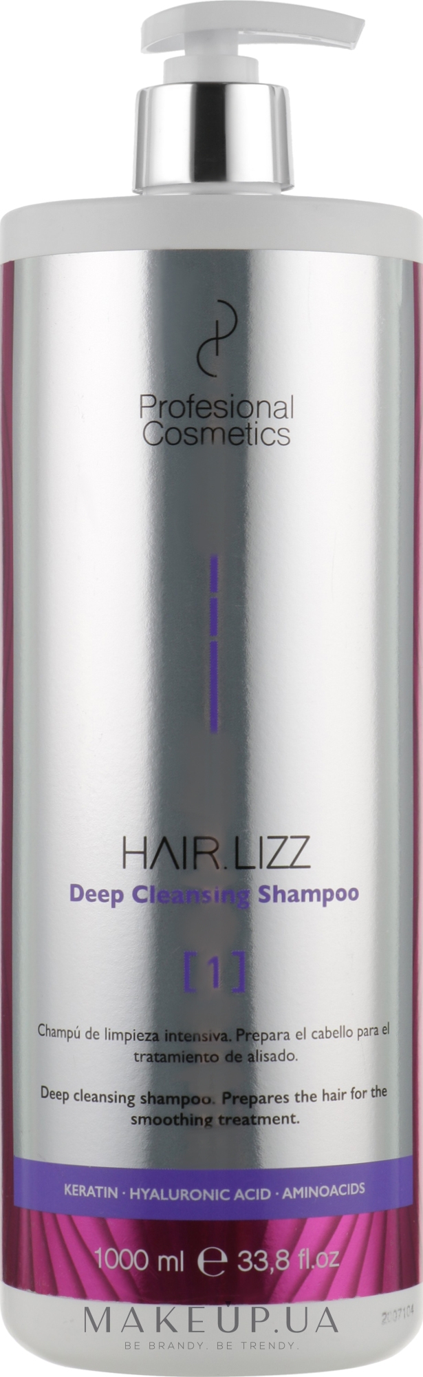 Шампунь для волосся - Profesional Cosmetics HAIR.LIZZ Deep Cleansing Shampoo — фото 1000ml