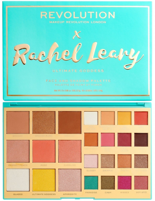 Палетка для макіяжу - Makeup Revolution X Rachel Leary Ultimate Goddess Palette — фото N1