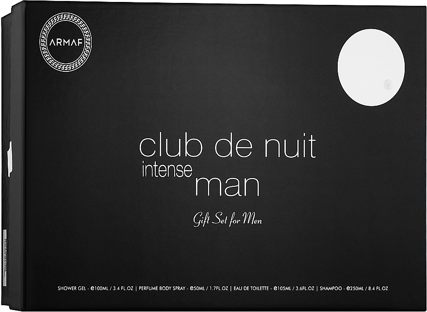 УЦЕНКА Armaf Club De Nuit Intense Man - Набор (edt/105 ml + deo/spray/50 ml + sh/gel/100 ml + sh/250 ml) * — фото N1