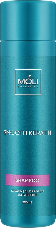 Шампунь безсульфатний з кератином і протеїнами шовку - Moli Cosmetics Smooth Keratin