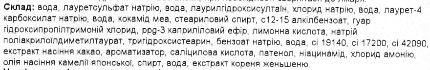 УЦІНКА Шампунь для сухого та пошкодженого волосся з екстрактом камелії та червоного женьшеню - Dong Ui Hongsam Camillia Red Ginseng Shampoo * — фото N2