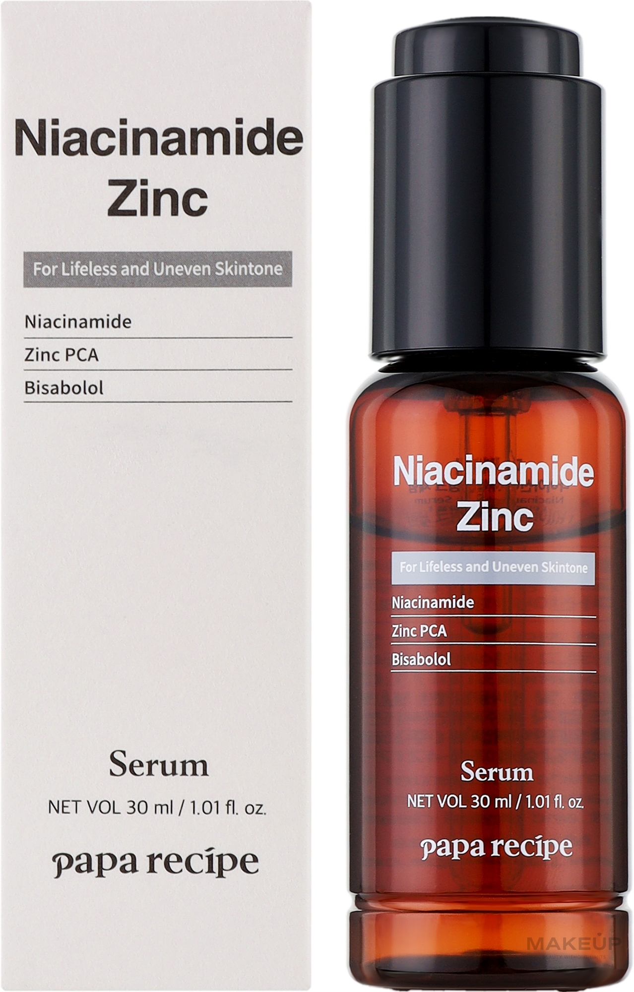 Освітлювальна сироватка з ніацинамідом і цинком - Papa Recipe Niacinamide Zinc Serum — фото 30ml