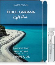 Духи, Парфюмерия, косметика Dolce & Gabbana Light Blue Swimming in Lipari - Туалетная вода (пробник)