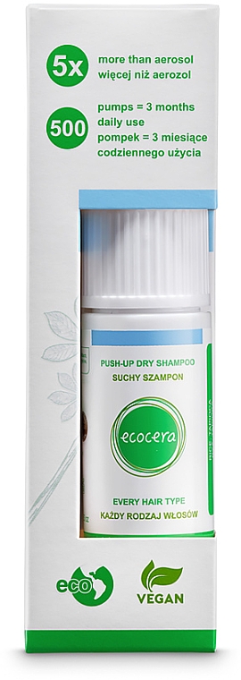 Сухий шампунь для всіх типів волосся - Ecocera Push-up Dry Shampoo — фото N1