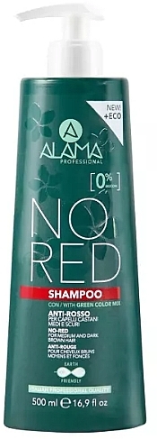 Шампунь против рыжины для средних и темно-каштановых волос - Alama No Red Shampoo — фото N1