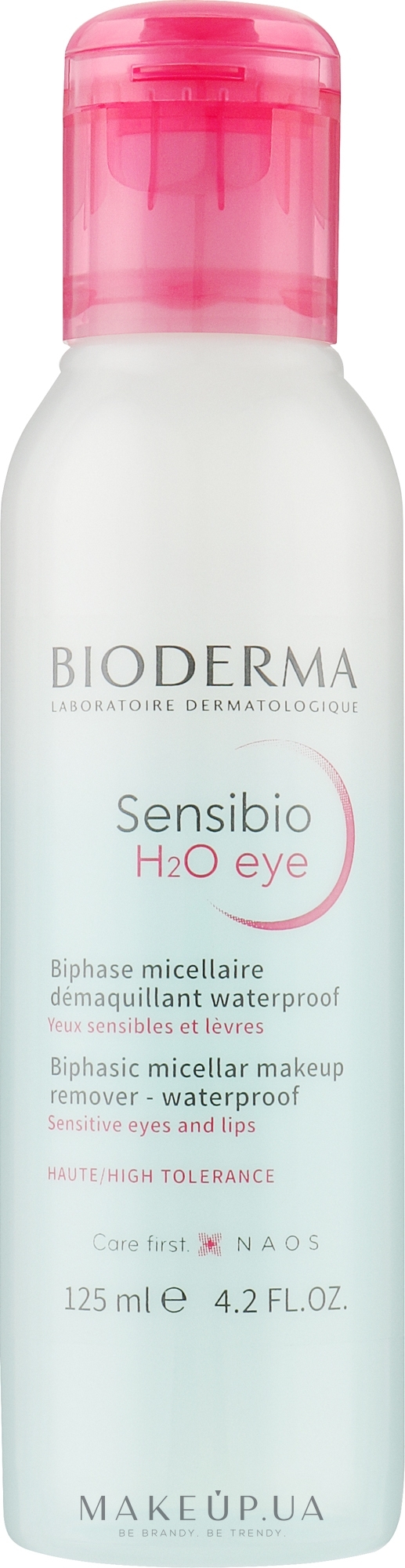 Двухфазное мицеллярное средство для очищения глаз и губ - Bioderma Sensibio H2O Eye — фото 125ml