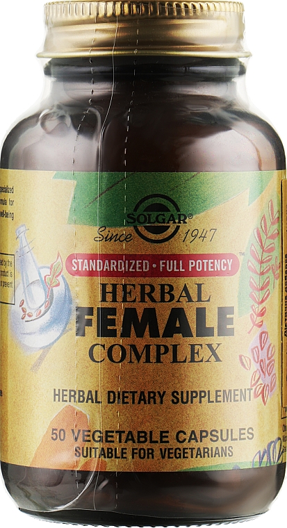 Травяной комплекс для женщин - Solgar Herbal Female Complex — фото N1