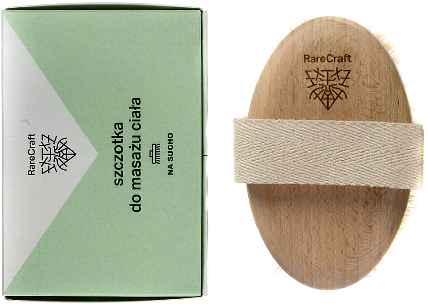 Деревянная щетка с натуральной щетиной для сухого массажа - RareCraft  — фото N4