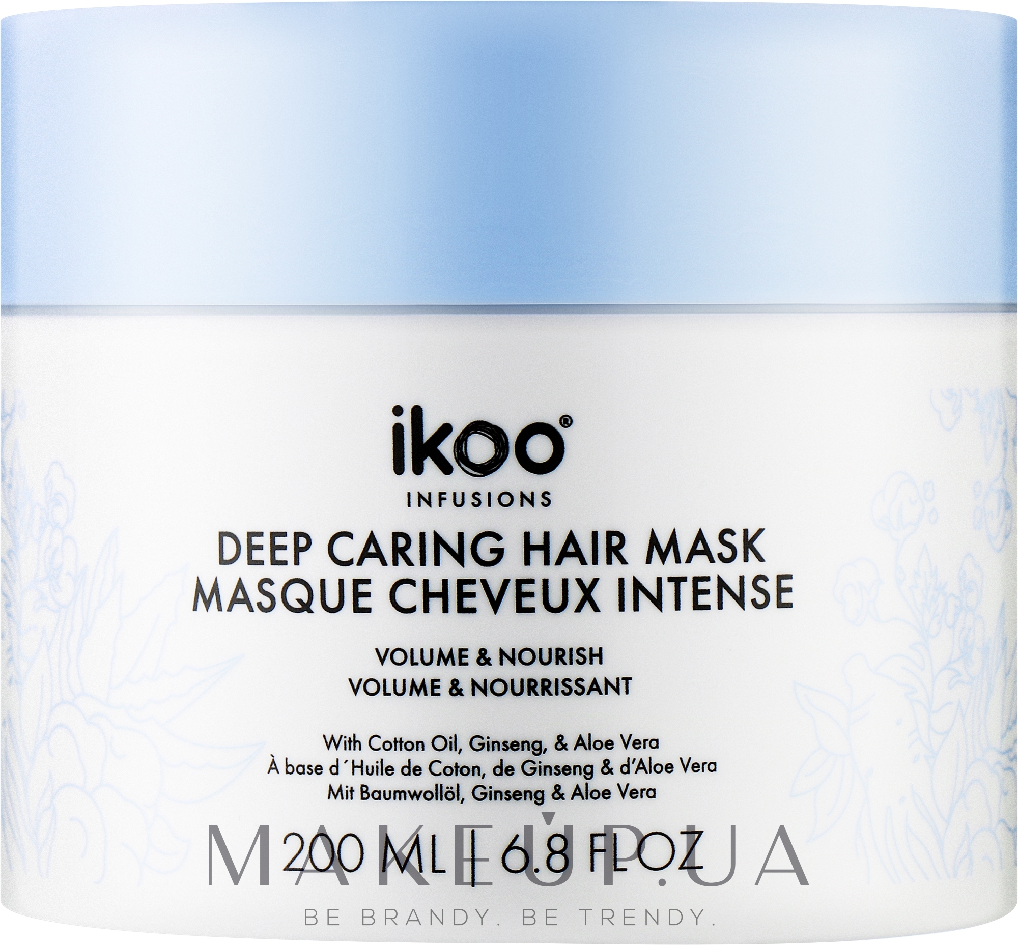 Маска-смузи для интенсивного восстановления волос "Объем и питание" - Ikoo Infusions Volume And Nourish Deep Caring Hair Mask — фото 200ml