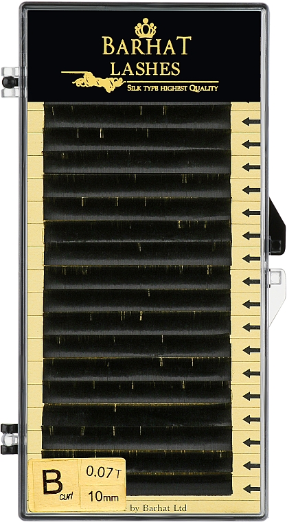 Накладные ресницы B 0,07 мм (10мм), 20 линий - Barhat Lashes — фото N1