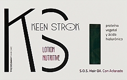 Парфумерія, косметика Ультраконцентрований лосьйон для відновлення з гіалуроновою кислотою та протеїнами - Keen Strok Lotion Nutritive S.O.S. Hair Oil