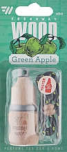 Духи, Парфюмерия, косметика Ароматизатор подвесной "Green Apple" - Fresh Way Wood