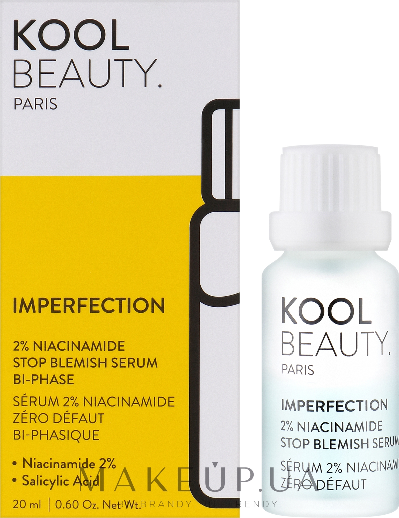 Двухфазная сыворотка для лица - Kool Beauty Imperfection 2% Niacinamide Stop Blemish Serum — фото 20ml