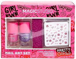 Magic Studio Pretty Girls Nail Art Set - Набір для дизайну нігтів, 4 продукти — фото N1