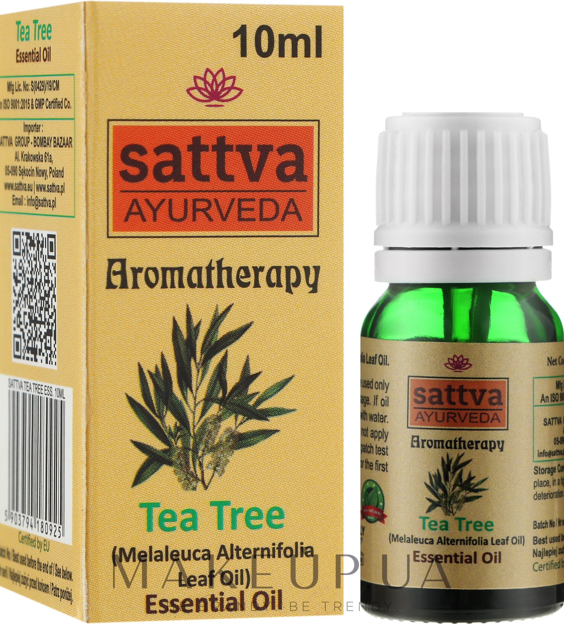 Ефірна олія "Чайне дерево" - Sattva Ayurveda Tea Tree Essential Oil — фото 10ml