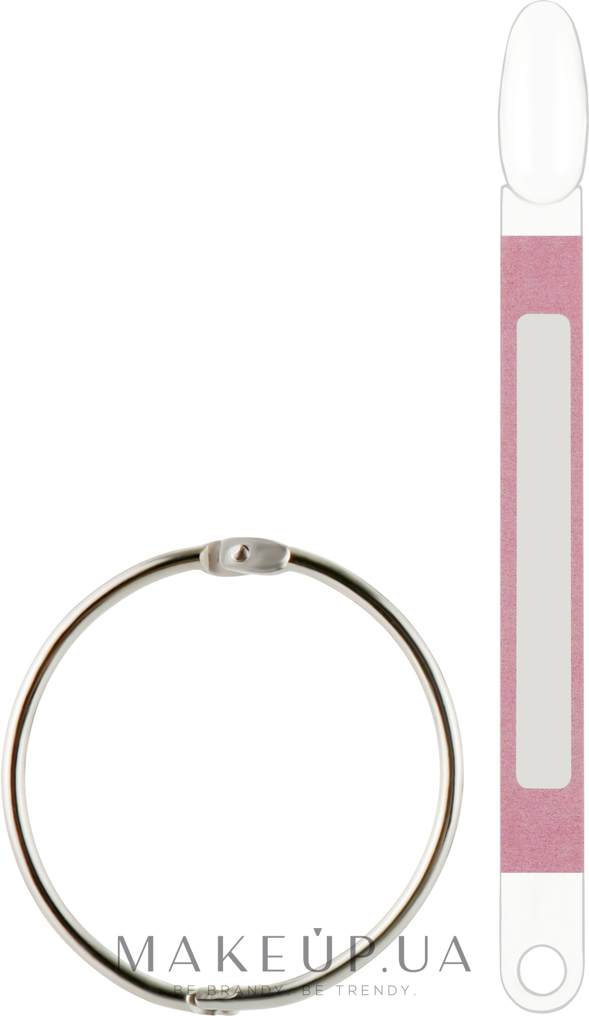 Типсы на кольце, розовый стикер, прозрачные, миндаль - Sticker Tips  — фото 50шт
