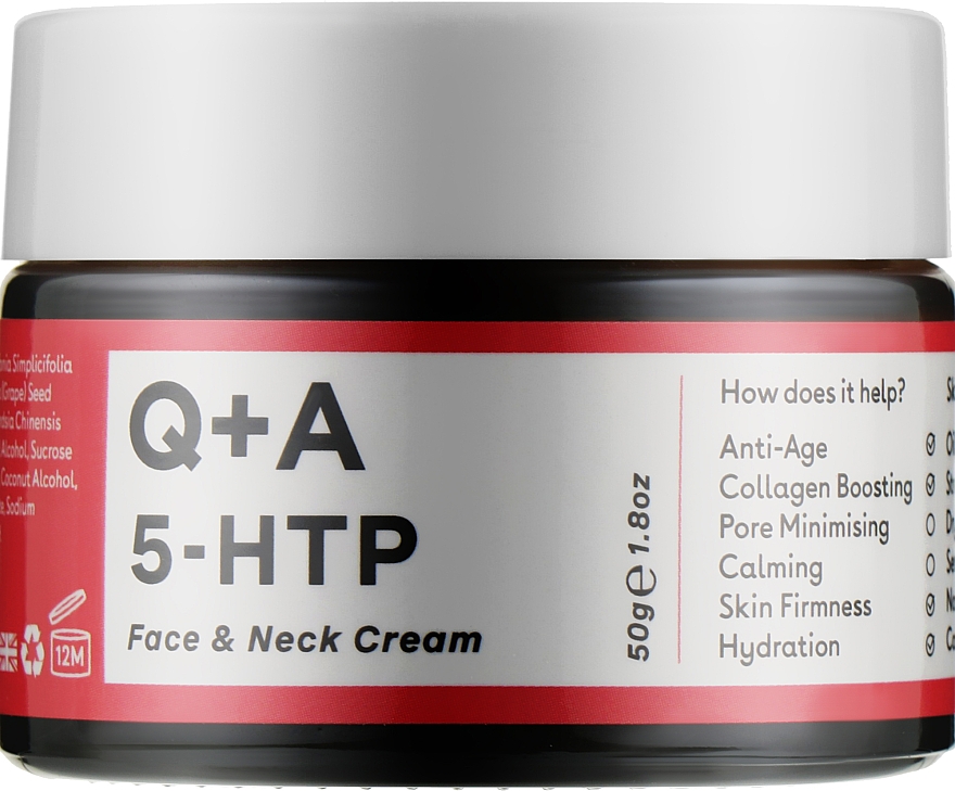 Крем для обличчя й шиї - Q+A 5-HTP Face & Neck Cream