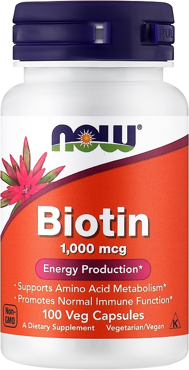 Биотин, 1000 мкг - Now Foods Biotin — фото N1