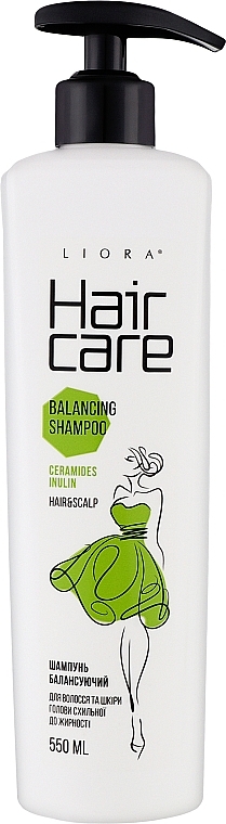 Шампунь балансуючий для волосся та шкіри голови схильної до жирності - Liora Hair Care Balancing Shampoo — фото N1