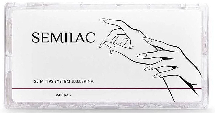 Тіпси для нарощування нігтів - Semilac Slim Tips System Ballerina — фото N1