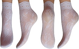 Жіночі фантазійні шкарпетки "Milano", bianco - Veneziana — фото N1