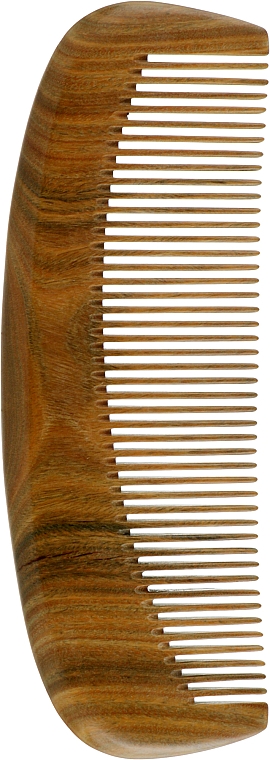 Расческа CS385 для волос, деревянный сандал, цельный овал - Cosmo Shop — фото N1