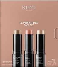 Парфумерія, косметика Набір для макіяжу обличчя - Kiko Milano Contouring Face Set (scult/10g + blush/10g + highl/10g)